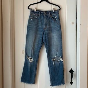 ABERCROMBIE Zoe Natural Rise Ankle Stretch Jeans